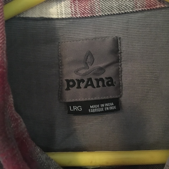 Prana Plaid Flannel Long-Sleeve Shirt, Men’s L - Picture 4 of 5